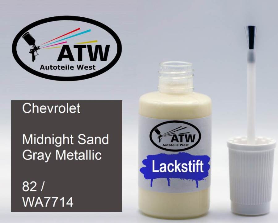 Chevrolet, Midnight Sand Gray Metallic, 82 / WA7714: 20ml Lackstift, von ATW Autoteile West.